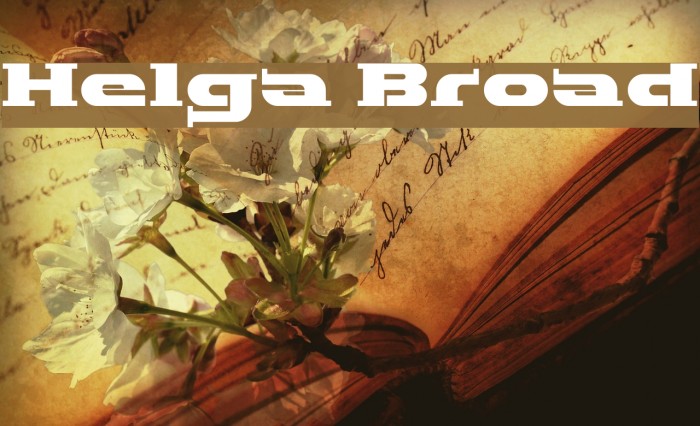 Helga Broad Font examples