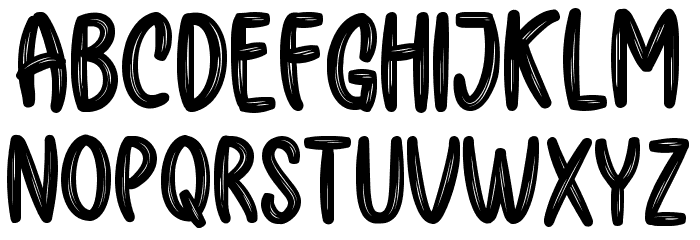 Helga Brush Font LOWERCASE