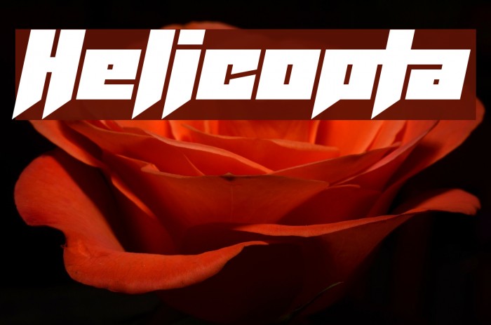 Helicopta Font examples