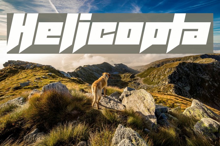 Helicopta Font examples