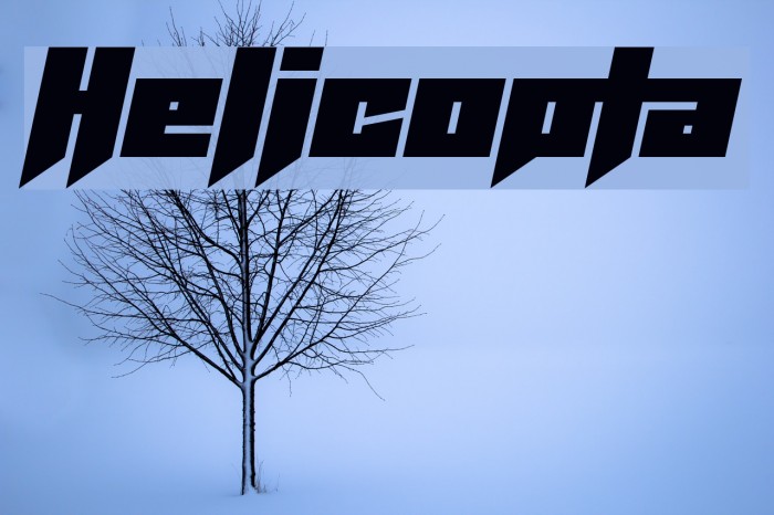 Helicopta Font examples