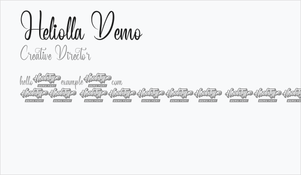 Heliolla Demo Business Card