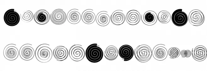 Helixal Schriftart Kleinbuchstaben