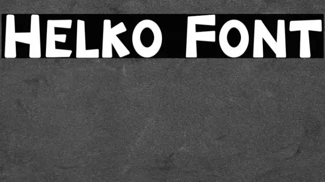 Helko Font examples