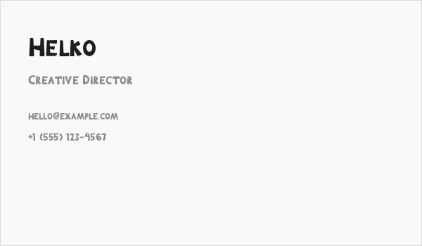 Helko Business Card
