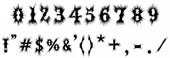 Hell Bar Font OTHER CHARS