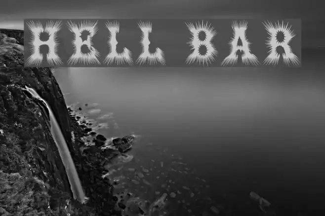 Hell Bar Font examples