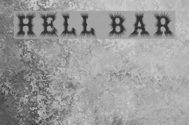Hell Bar Font examples