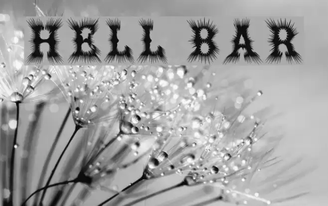 Hell Bar Font examples