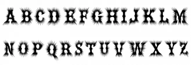 Hell Bar Font Litere mici