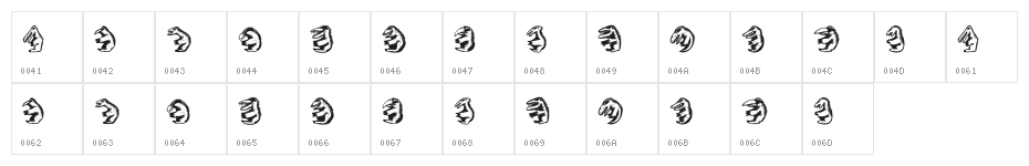 Hell Beasts Regular Character Map