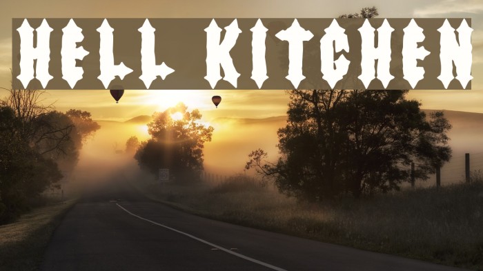 Hell Kitchen Font examples