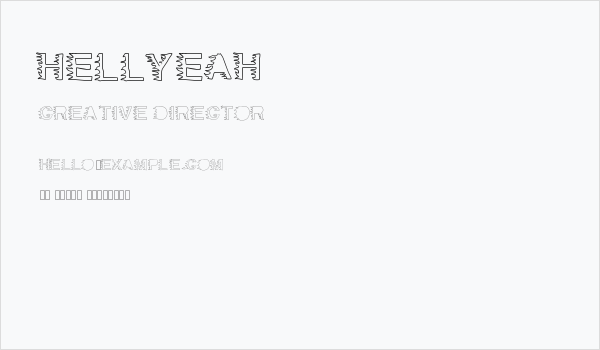 HellYeah Business Card