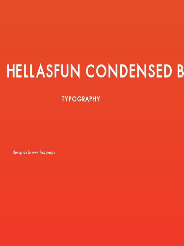 HellasFun Condensed Bold Poster