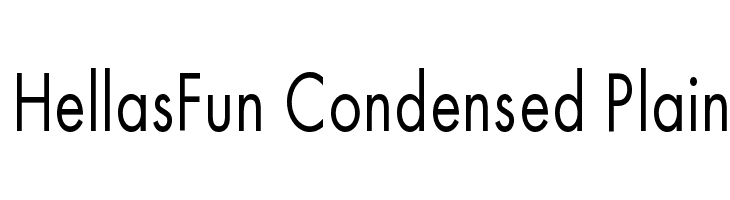 HellasFun Condensed Plain  font caratteri gratis