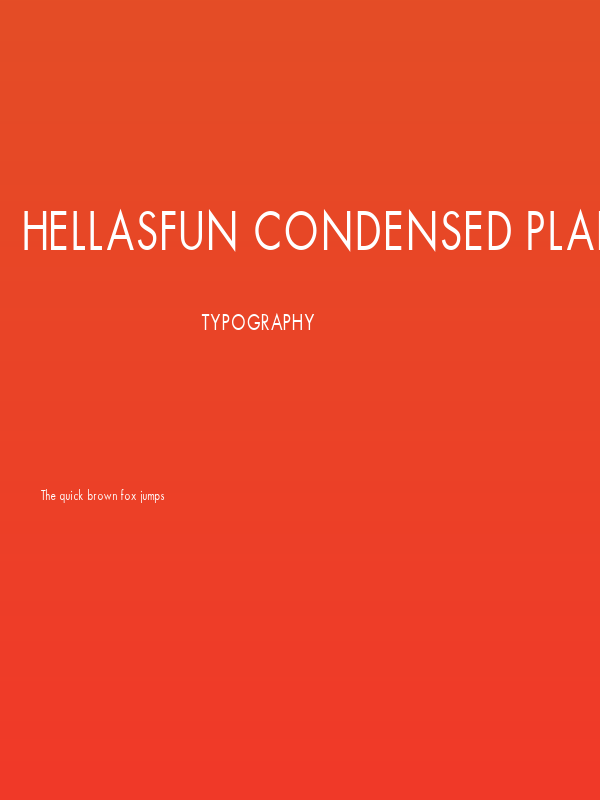 HellasFun Condensed Plain Poster