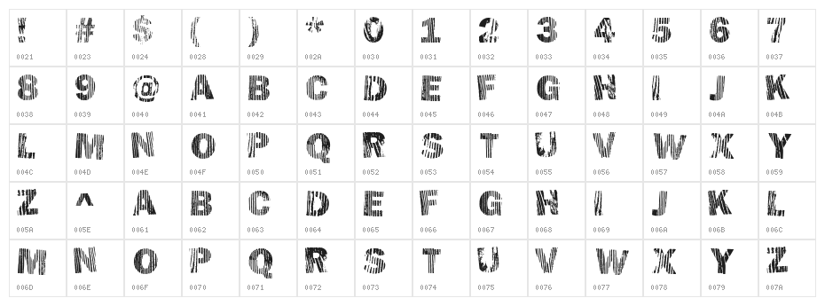 Hellawood Character Map