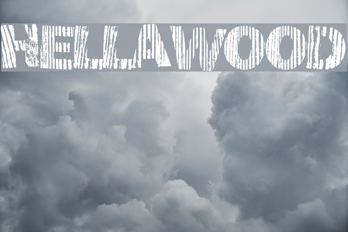 Hellawood Font examples