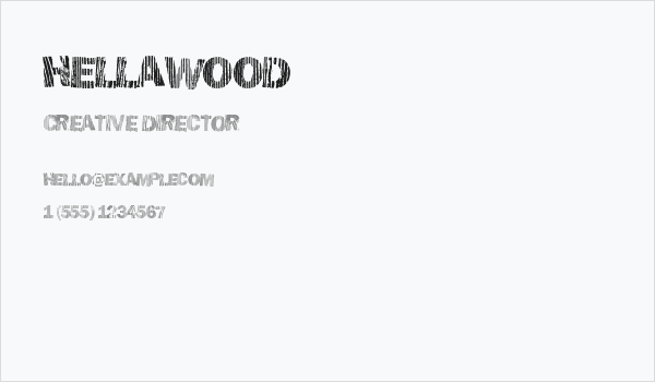 Hellawood Business Card