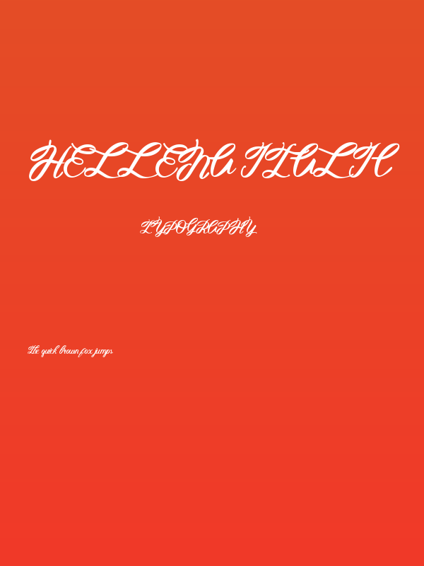 Hellena Italic Poster