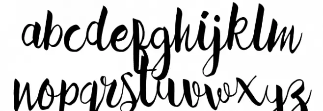 Hellena Script Schriftart Kleinbuchstaben