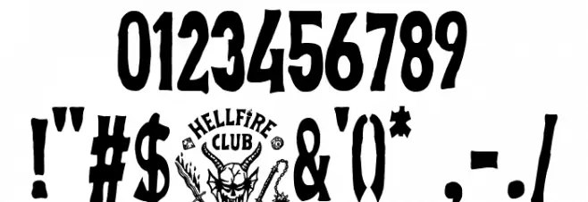 Hellfire Club Schriftart Anderer Schreiben