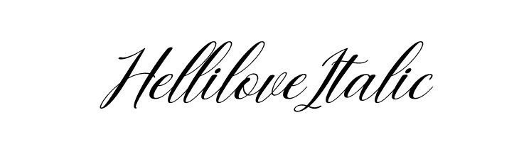 Hellilove Italic  免费字体下载