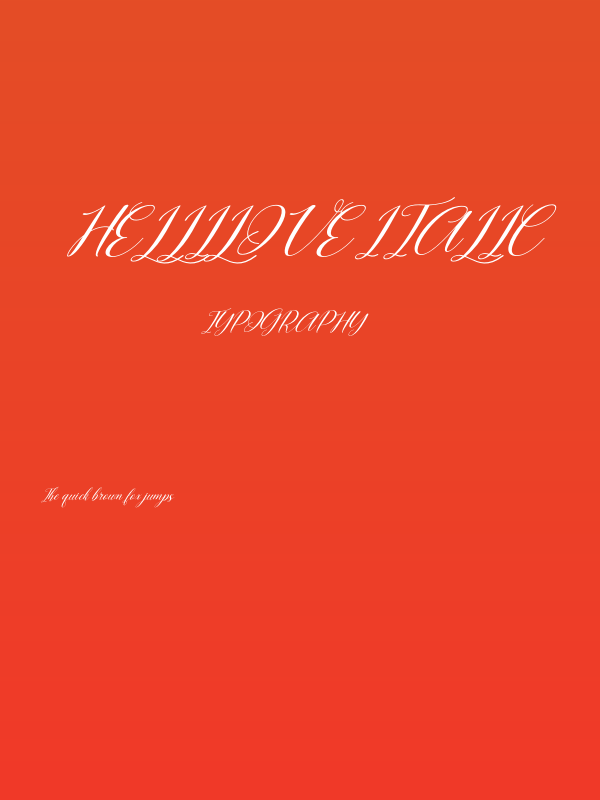 Hellilove Italic Poster