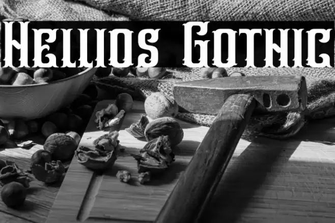 Hellios Gothic Font examples