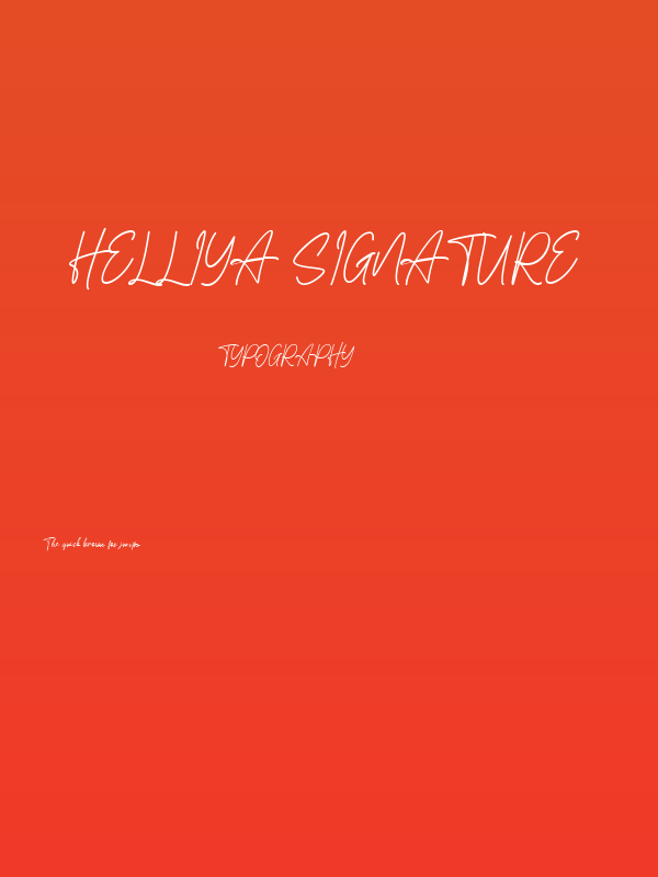 Helliya Signature Poster