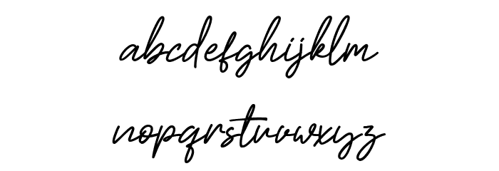 Helliya Signature Font LOWERCASE