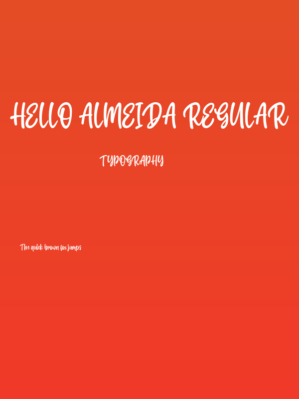 Hello Almeida Regular Poster