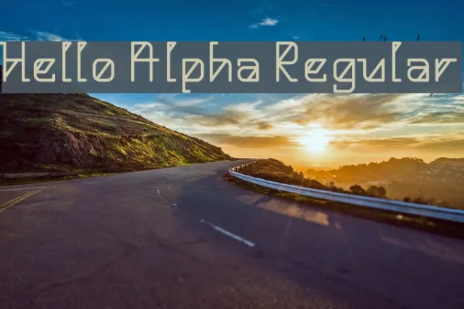 Hello Alpha Regular Example 1