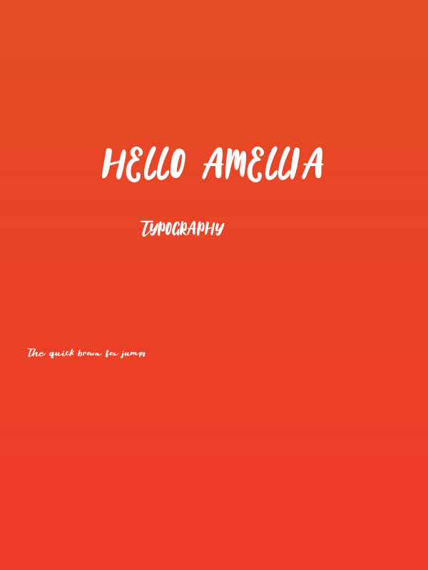 Hello Amellia Poster