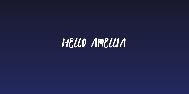 Hello Amellia Social Header