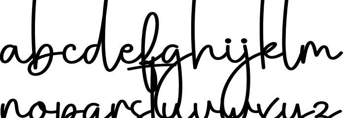 Hello Angela Font LOWERCASE