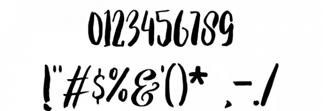 Hello Anissta Handwritten フォント その他の文字