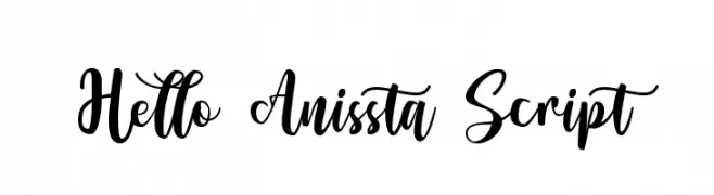 Hello Anissta Script  Frei Schriftart Herunterladen