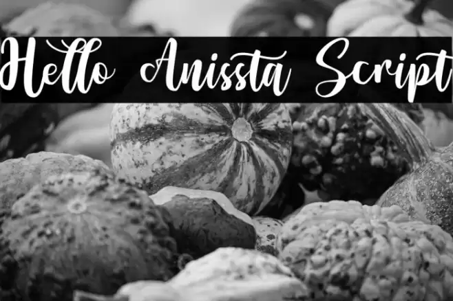 Hello Anissta Script Font examples