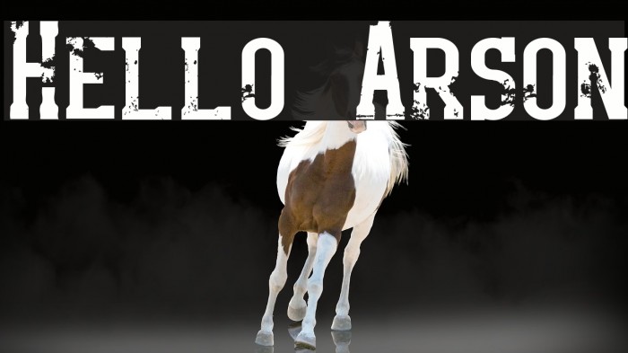 Hello Arson Font examples