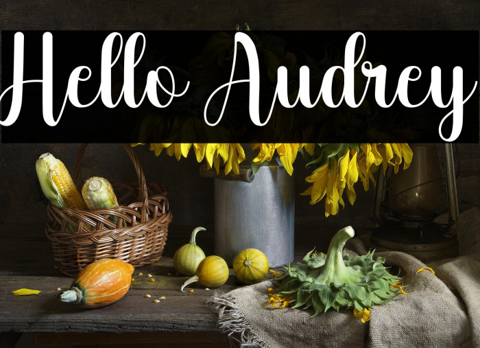 Hello Audrey Example 1