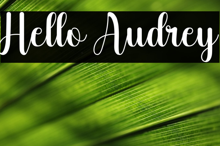 Hello Audrey Example 3