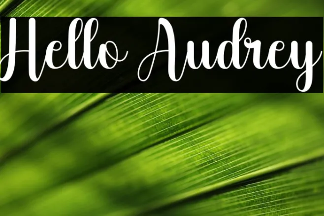 Hello Audrey Example 3