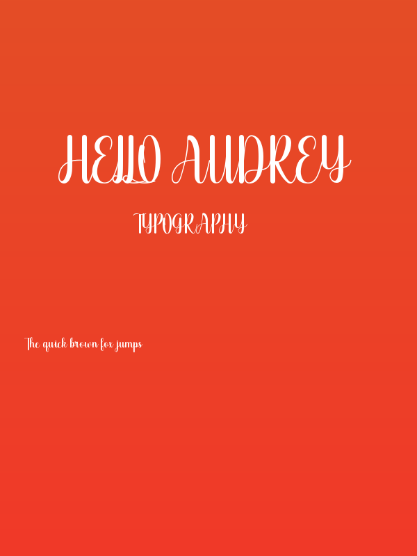Hello Audrey Poster