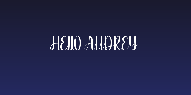 Hello Audrey Social Header