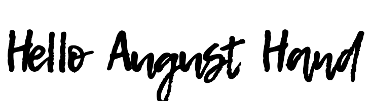 Hello August Hand Font