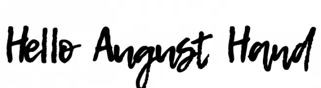 Hello August Hand  Frei Schriftart Herunterladen