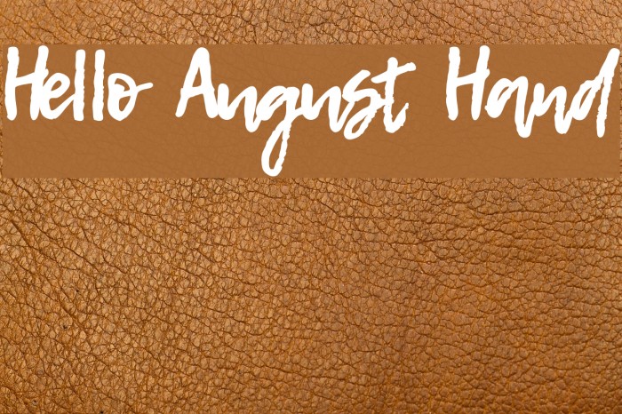 Hello August Hand Font examples
