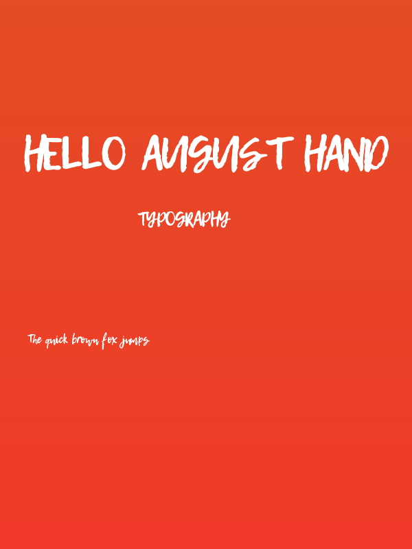 Hello August Hand Poster