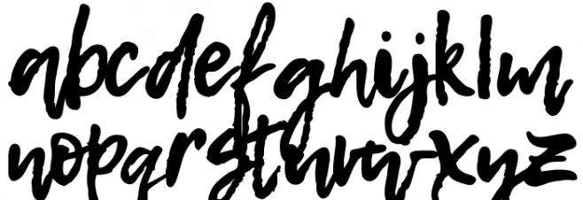 Hello August Hand फ़ॉन्ट लोअरकेस